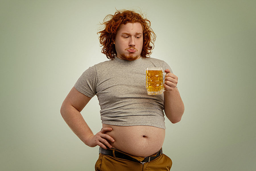 Não causa “a barriga de chopp”